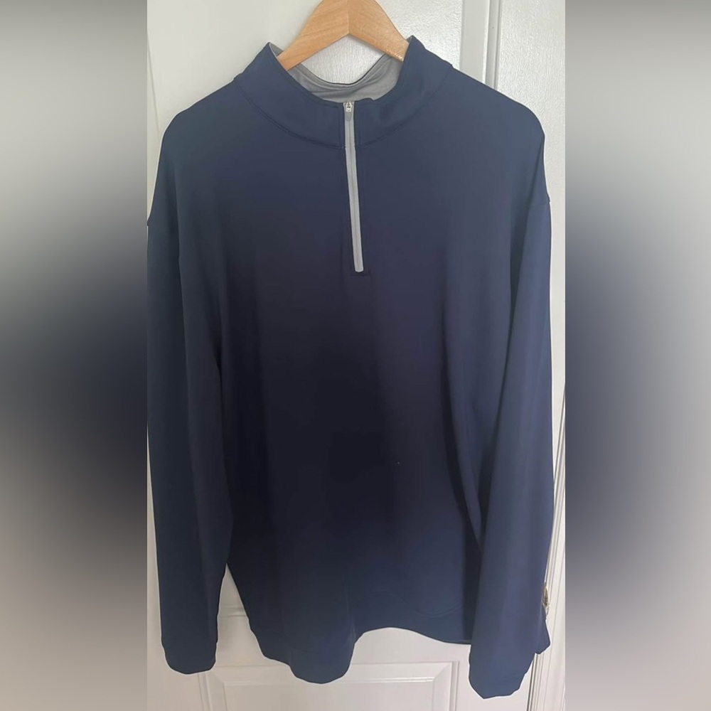 Peter Millar Navy Quarter-Zip Pullover